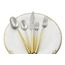 P050.372972 Dolce Gold 30 Parça Çatal Kaşık Bıçak Set Sofra Mutfak Paslanmaz Çelik