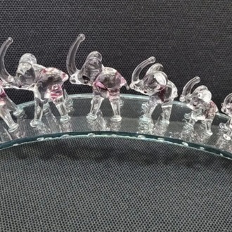 3900-AMT Kristal Murano Mor Filler Cam Nazarlık Nazar Boncuklu 22cm 1 Adet