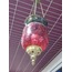 032100 Sarı Pirinç Cam Avize Çap 15cm Yükseklik 65cm Sarkıtmalı 1 Adet