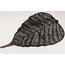 P191.859369 Mikasa Siyah Metal Yaprak Duvar Süsü 80x50 cm Dekoratif Hediyelik Ev Yaşam