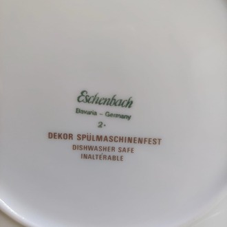 ESCH-26TNS Eschenbach Bavaria Germany 26 cm Kapaklı Porselen Tencere | Mermer Desenli Bavarian