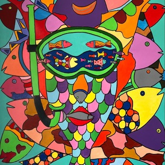  A18421052025 İki Su Arasında 2023 İspanya Tuval Üzerine Akrilik 80x60cm