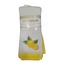 075Ö221111 Pamuk Mutfak Havlusu Tekstili 40x60 2'li Limon Beyaz Sarı Nakışlı Desen Style