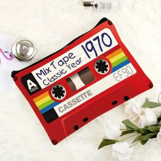 DN7567664 Stil-01 1 adet Vintage Kaset Maket Makyaj Çantası