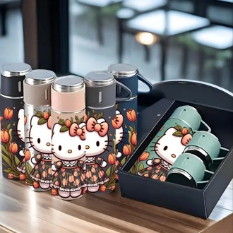 WJ621594 SANRIO Renk: Siyah / Kapasite: 16,9oz Stainless Steel Vacuum Thermos