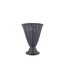 1DEP-22602S Hammer Eskitme Siyah Küçük Vazo 25x25x33cm 1 Adet