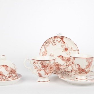 P376.137097 Toile De Rose 2li 5prç Kahve Fincan Seti 90cc Mutfak > Fincanlar