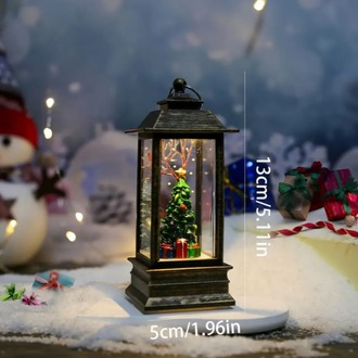 BVA342874 Noel ağacı / Beyaz Noel Kare Rüzgar Işığı Elektronik Şamdan Lamba