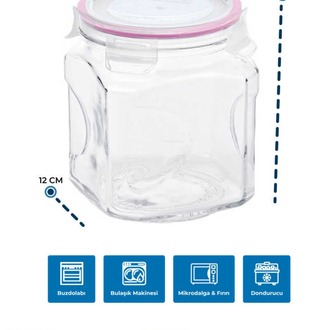 D-IP591 Glasslock Kare Cam Kavanoz 1500 Ml Mutfak 