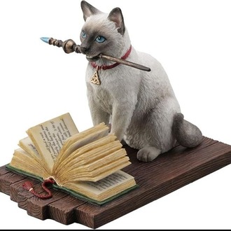 WU77599AA Veronese Wise Sihirbaz Kedi Hediyelik Biblo 16,8x10,3x13,3cm 1 Adet
