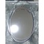AWTHS 36x22cm Oval Gümüş Renk Metal Aynalı Cam Tepsi 15inch 1 Adet