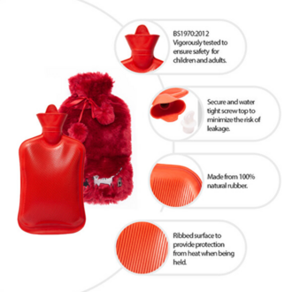 BGD10881012 Biggdesign Cats Bordo Peluş Sıcak Su Torbası Koleksiyon