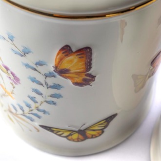 P374.101234 Mariposa 2'li Kavanoz Set 11x20cm Butik Porselen Mutfak Dekorasyon
