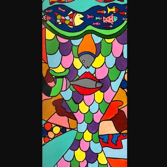  A18421052025 İki Su Arasında 2023 İspanya Tuval Üzerine Akrilik 80x60cm