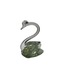 MYKKCEYTB Minik Yeşil Kuğu Kristal Cam El Yapımı 6x7cm Tekli Biblo