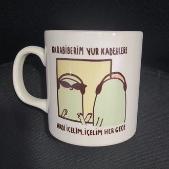A92762639 Porselen - Karabiberim Motto Kupa Bardak- Makinede Yıkanabilir 1 Adet