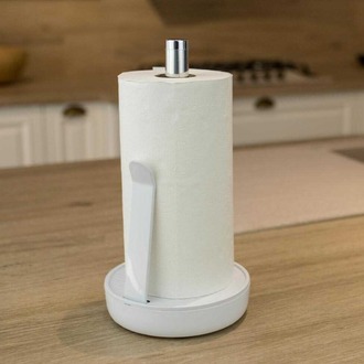 M-E68-01 Tezgah Üstü Kağıt Havluluk Beyaz Mutfak Plastik Alüminyum 1 Adet