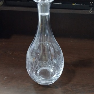 161021042026 H.35 cm  çapı. 14 cm şeffaf cam karaf 1 adet