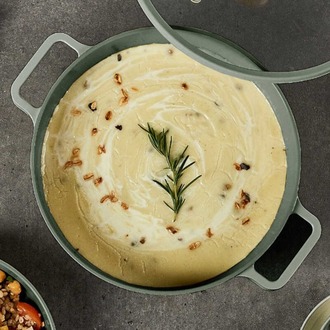 D-NEOG230L Neoflam Fika Seramik Kaplama Cam Kapaklı Alüminyum Döküm Sığ Tencere 30 CM - Gri