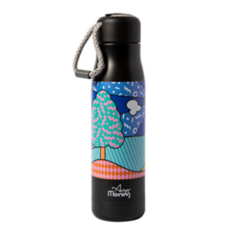 ANY212122547 Any Morning 600 ml Paslanmaz Çelik Termos, Çift Duvarlı, Sızdırmaz Kapaklı, Siyah