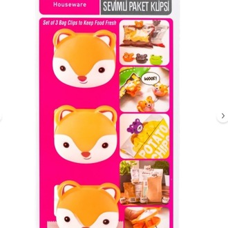 A788665729 (3'LÜ SET) Cutie Paket Klipsi Sevimli Hayvan Figürlü 