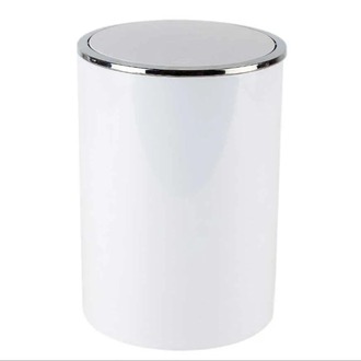 M-E35-01 P.NOVA Lenox Çöp Kova 6lt Beyaz Banyo Plastik Ø18,5x25,5cm 1 Adet