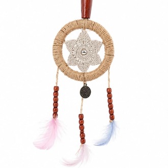 BEJ6 Elyapımı dantelli dreamcatcher Çap 8 cm