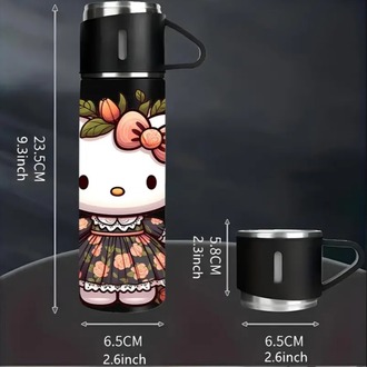 WJ621594 SANRIO Renk: Siyah / Kapasite: 16,9oz Stainless Steel Vacuum Thermos