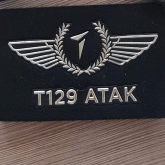 P-00571-STD-STD T129 ATAK İsimlik Peç (Tırtıklı Cırtlı, Cırt Karşılığı Hariç)