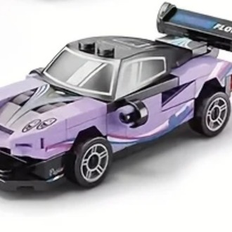 9140-7 Stil Spor Araba Süper Yapı Blokları Modeli Yarış Arabası Model