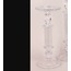 DM102 Sedef Mum Aksesuarı Cam Şamdan Mumluk Şeffaf Renk Orta Boy 30x12.5cm 1 Adet
