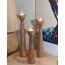 B5699525 Ahşap Dekoratif Kaliteli Tealight Mumluk Şamdan El Yapım Hediyelik Küçük 1 Adet
