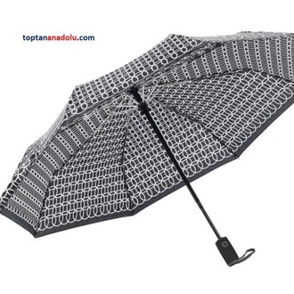 MAR-706L İthal Yuvarlak Desenli Tam Otomatik 8 Telli Şemsiye 1 Adet