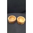 A9722973860515 Ahşap Yumurtalık Mumluk Tealightlık 2'li Çerezlik Sunum Kap Yuvarlak