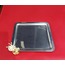 ASO-012-S Papatya Kare Tepsi Gümüş Renk Metal 22x22cm 1 Adet