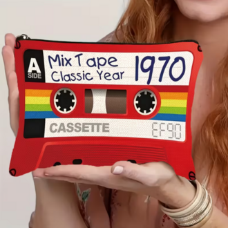 DN7567664 Stil-01 1 adet Vintage Kaset Maket Makyaj Çantası