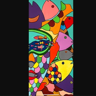  A18421052025 İki Su Arasında 2023 İspanya Tuval Üzerine Akrilik 80x60cm