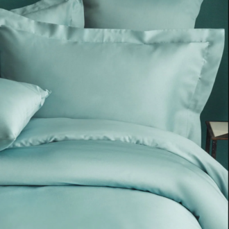 ISS-MAM-622254 Simply Mint Blue Pamuk Saten Nevresim Takımı Çift Kişilik Pamuklu