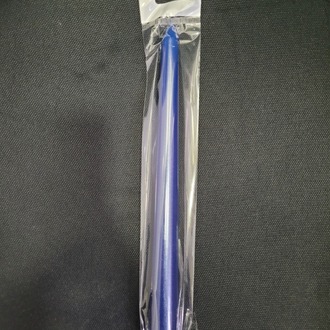 1ADET05FIIB Şamdan Konik Mum Kokusuz Metalik Lacivert Renk 2x24cm 1 Adet