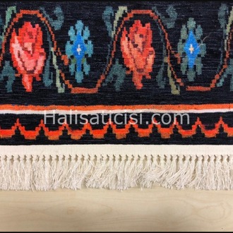 V-6009 Vintage Halı 80x150cm Kilim Kaymaz Tabanlı Dekoratif 1 Adet