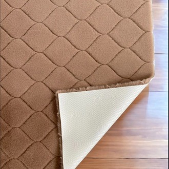 CD0014BANYO_72213 Comfort Diamond No:2 | Kahve 45 x 75 cm Banyo Halı