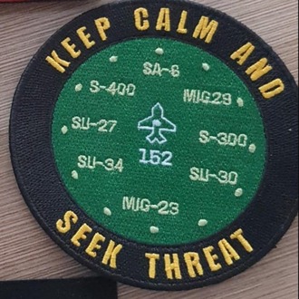 KST-152-RDR-YAMA-VT01 KEEP CALM AND SEEK THREAT Radar Görünümlü 152 Uçuş Anı Yaması