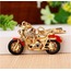 NO24NM8O Metal Taşlı Retro Motosiklet Gold Renk Araba Anahtarlık Renkli Rhinestone 1 Adet