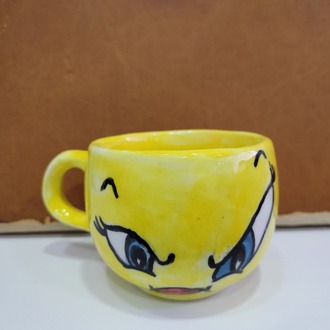 DJALE1955 Seramik El Yapımı Kupa 7x10x6cm Renkli Sevimli Tweety 1 Adet