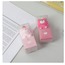7242 Gift Point Bear Strawberry Kalemtıraş Kırtasiye Hediyelik Renkli Açık Pembe Ayı 1 Adet