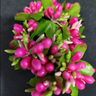 16-0023DP Onikili Mini Cipso Dk. Pink Yapay Pıtır Çiçek 14cm Dekoratif 1 Adet