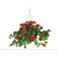 224-1177 Geranium Hanging Bush Kırmızı Yapay Sardunya Çiçek Nearly Natural 1 Adet
