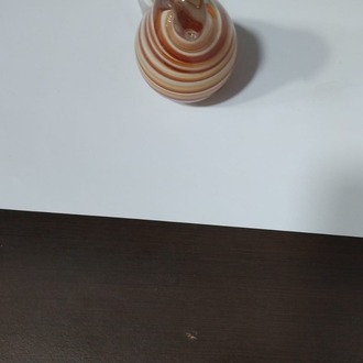 F104226042026 En. 11cm...h. 7.5 cm.  cam el yapımı kuş 1 adet