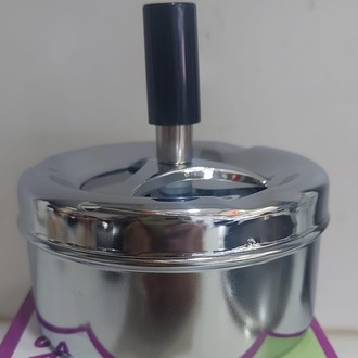 BADA-1-154 basmalı küllük Yük 11cm Çap 9 cm Gümüş rengi
