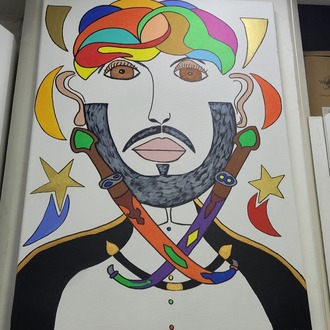 A15861910 Tuval Üzerine Akrilik Art İspanya Eser Tablo 72x49cm 1 Adet